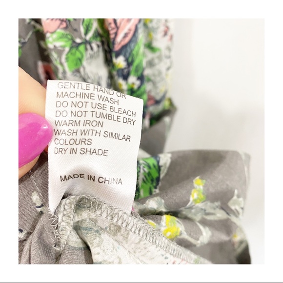 Anthropologie Lazy Bones Floral Garden Pleated Midi Cotton Dress - Picture 10 of 11